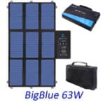 chargeur solaire BigBlue 63W