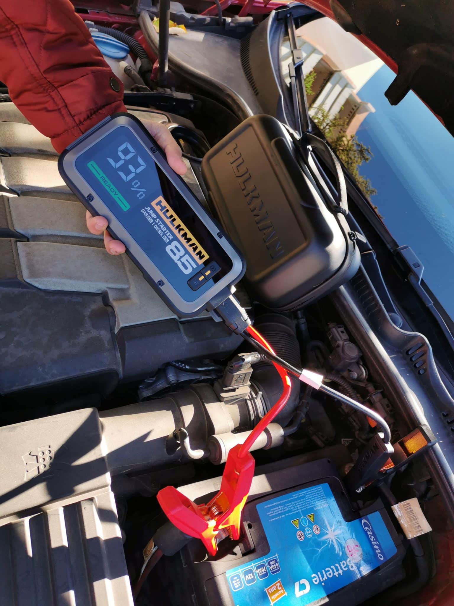 HULKMAN Alpha 65 Booster Batterie Voiture 1200A pour 6,5L Essence et 4L Diesel avec Écran LED 12V Démarreur de Batterie Voiture Lithium Portable et Intelligent